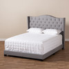 Baxton Studio Alesha Modern Grey Upholstered Full Size Bed 149-8929